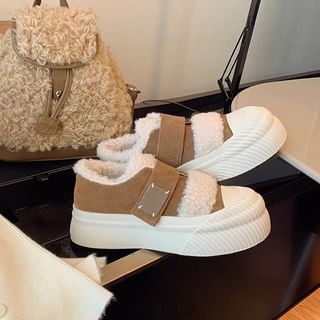 Platform Sneakers Adhesive Strap