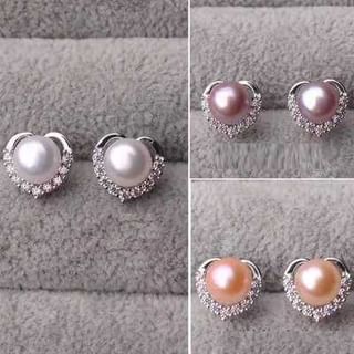 Ear Pearl Faux Rhinestone Stud