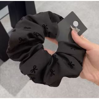 / Scrunchie Print Bow Dotted