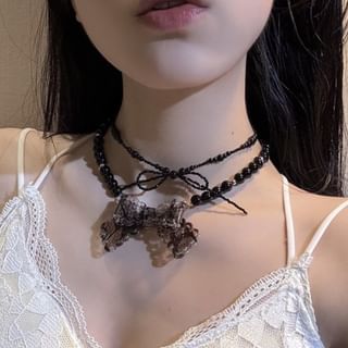 Bow Choker Beaded