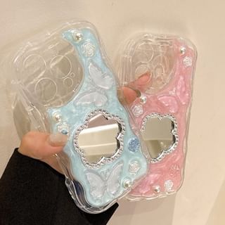 Phone Mirrored Floral Case