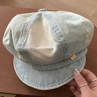 Newsboy Distressed Cap Denim Washed
