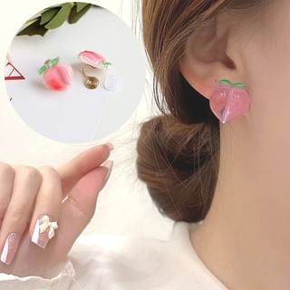Stud On Clip Peach / Earring