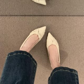 Flats Shirred Pointy