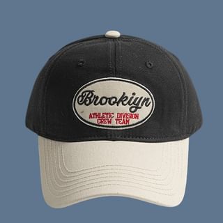 Letter Cap Embroidered Two-Tone