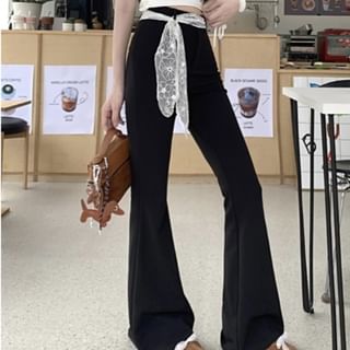 Pants Plain Waist High Bootcut