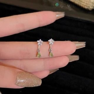 Star Drop CZ Earring