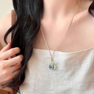 Necklace Beaded Pendant Goldfish