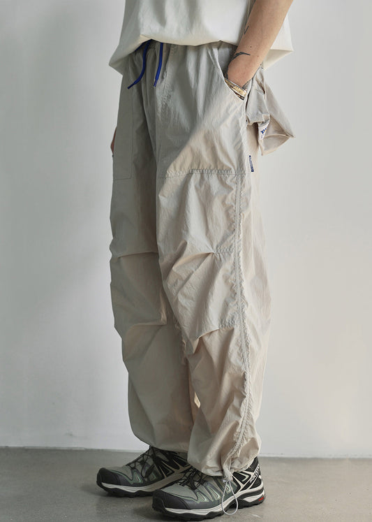 Pants Grey Pockets Elastic Summer Light Mens Cotton Waist