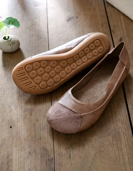 Light-weight Retro Leather Flats for Women Ada Fashion