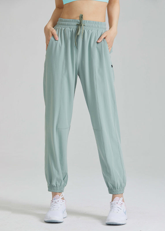 Yoga Waist Tie Loose Elastic Pants Lantern Black