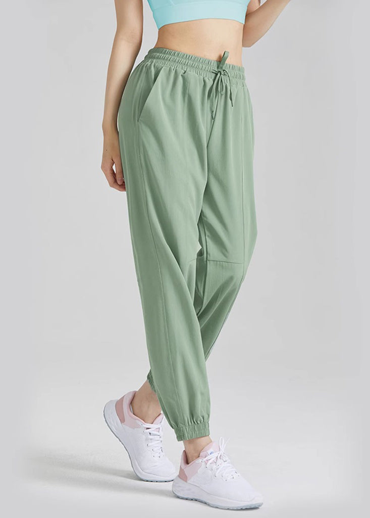 Yoga Waist Tie Loose Elastic Pants Lantern Black