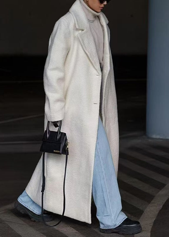 Coat Collar Peter Button Pan Long Spring Khaki Pockets Loose