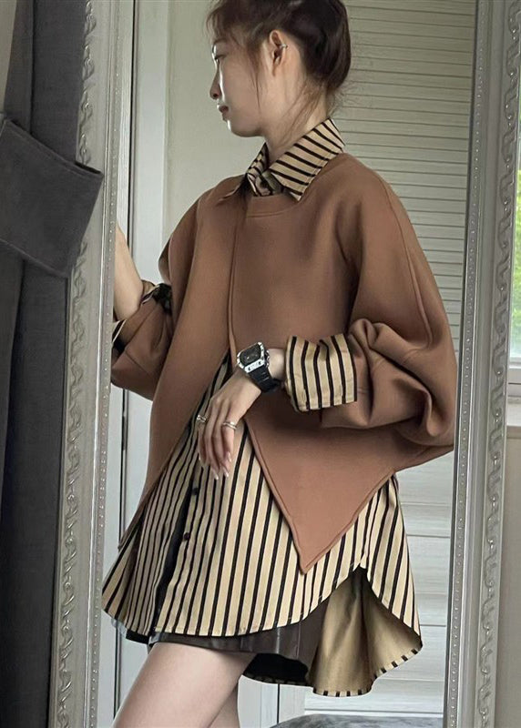 And Peter Loose Sweatshirt Pieces Striped Two Shirts Collar Pan