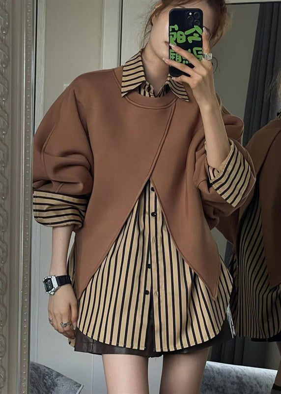 And Peter Loose Sweatshirt Pieces Striped Two Shirts Collar Pan