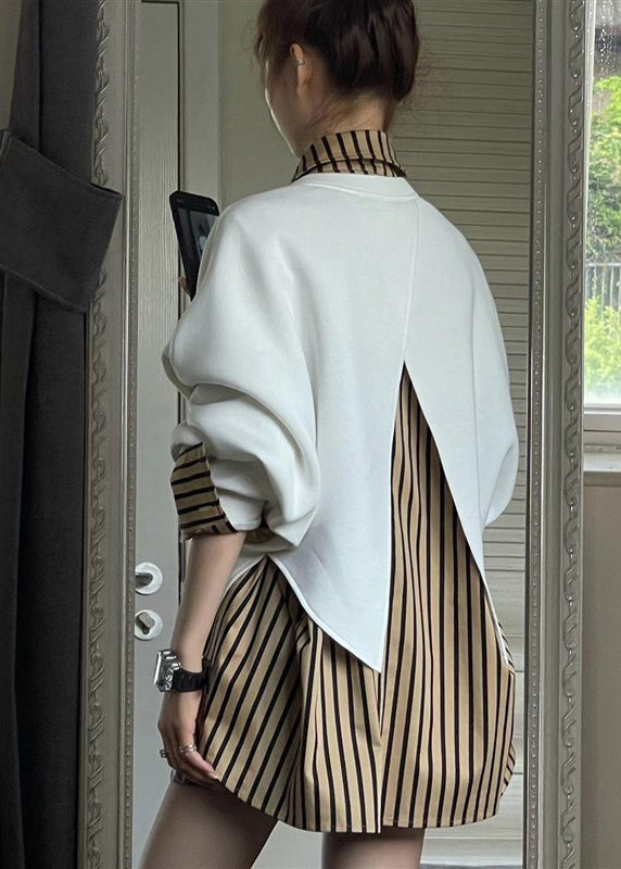 And Peter Loose Sweatshirt Pieces Striped Two Shirts Collar Pan