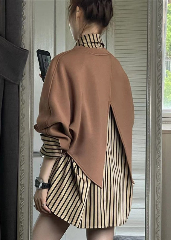 And Peter Loose Sweatshirt Pieces Striped Two Shirts Collar Pan