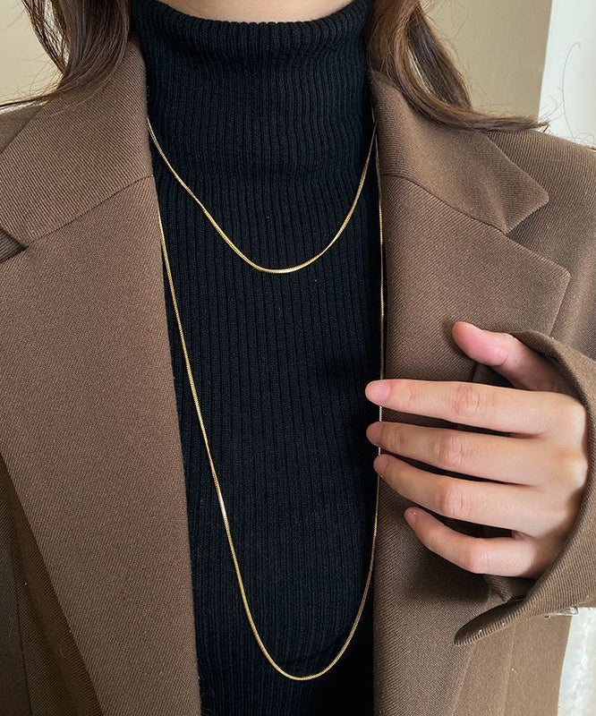 Steel Double Silk Stainless Loose Necklace Layer