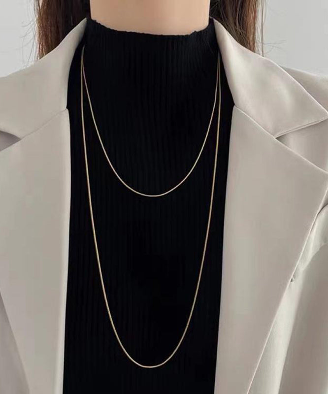 Steel Double Silk Stainless Loose Necklace Layer