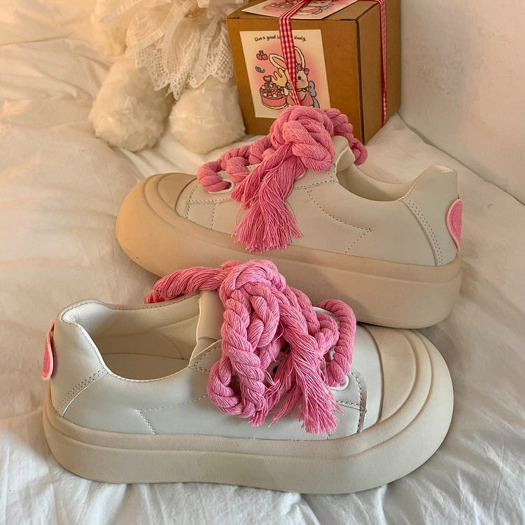 Pink Heart Chunky Sneakers