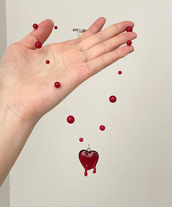 Pendant Love Beading Mulberry Necklace Modern Alloy