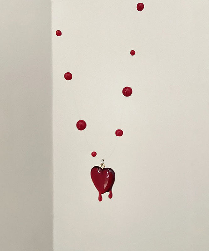 Pendant Love Beading Mulberry Necklace Modern Alloy