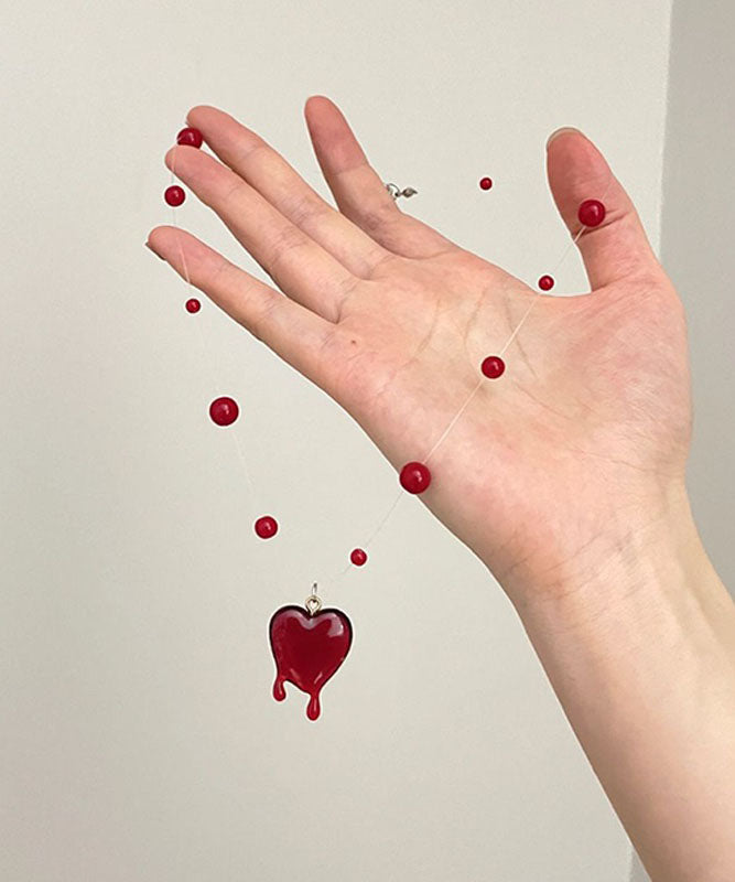 Pendant Love Beading Mulberry Necklace Modern Alloy