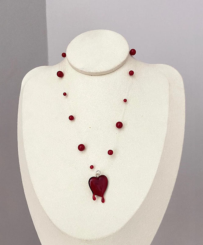 Pendant Love Beading Mulberry Necklace Modern Alloy