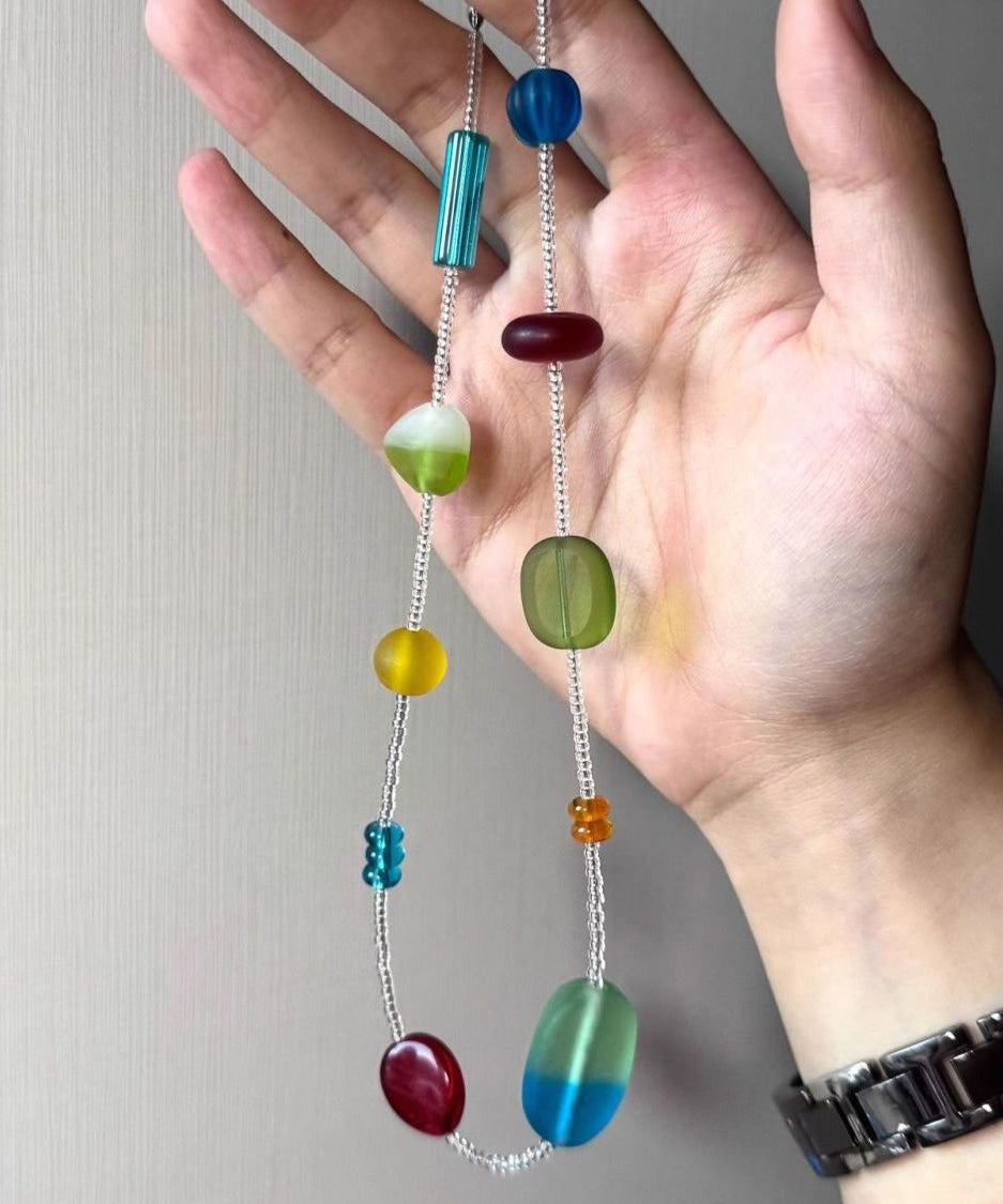 Necklace Alloy Asymmetrical Beads Modern Bead Gratuated Rainbow