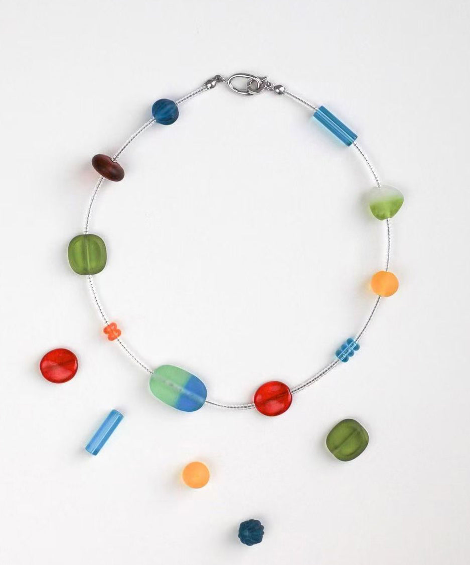 Necklace Alloy Asymmetrical Beads Modern Bead Gratuated Rainbow