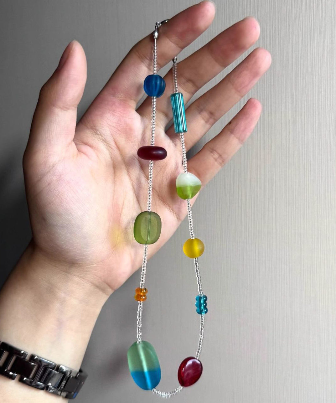 Necklace Alloy Asymmetrical Beads Modern Bead Gratuated Rainbow