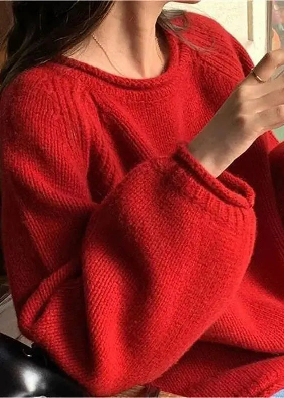 Modern Rose Oversized Cozy Knit Sweaters Spring Ada Fashion