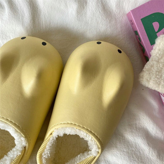 Chaussons en peluche épaisse en forme de souris mignonne