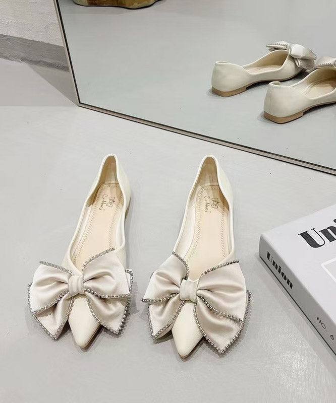 New Flat Comfy Bow Splicing Shoes Black