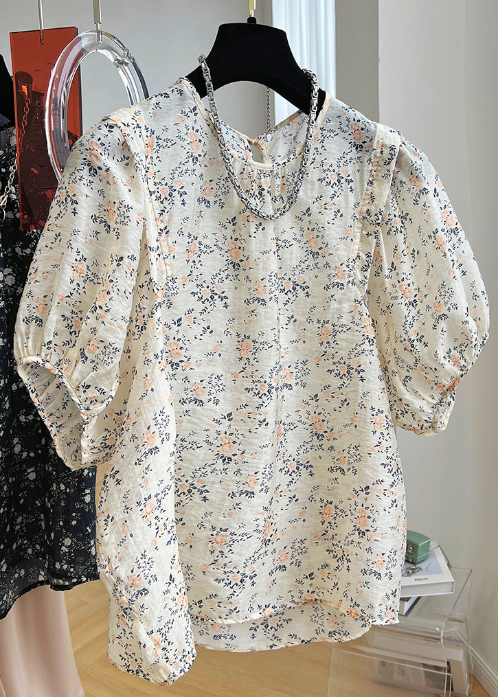 Cotton Button Print New Shirt Black Summer