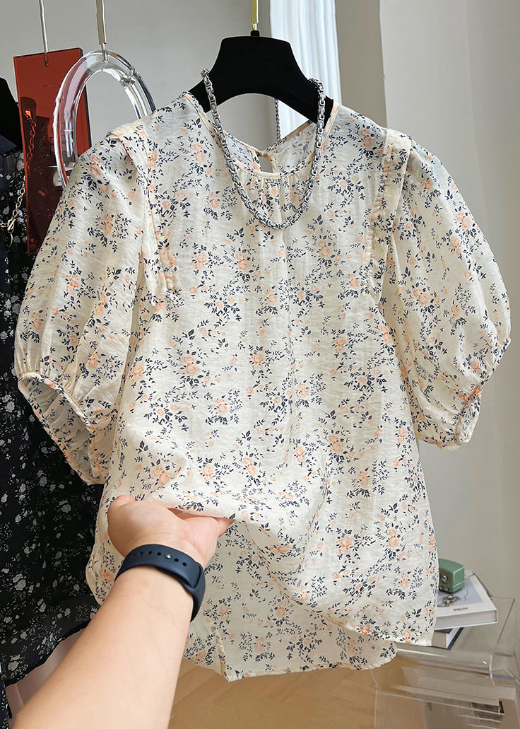 Cotton Button Print New Shirt Black Summer