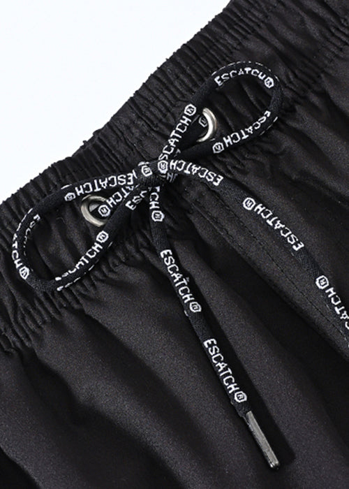 Summer Waist Mens Lace Elastic Print Cotton Shorts Black Up New