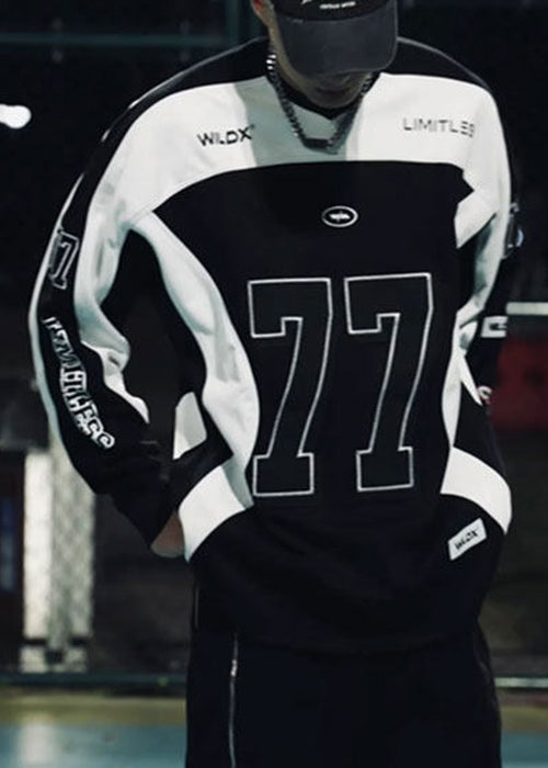 Mens New Patchwork Spring Print V Black Shirt Neck Cotton T