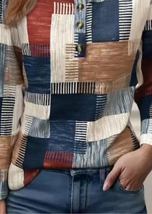 Sleeves Printed New Casual T-Shirt Cotton Long