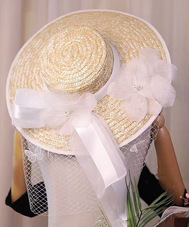 New Style Countryside Straw French Lace Flower Hat