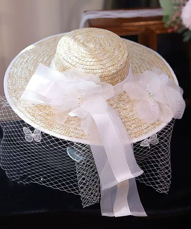 New Style Countryside Straw French Lace Flower Hat