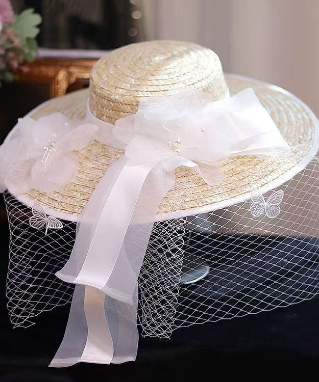 New Style Countryside Straw French Lace Flower Hat