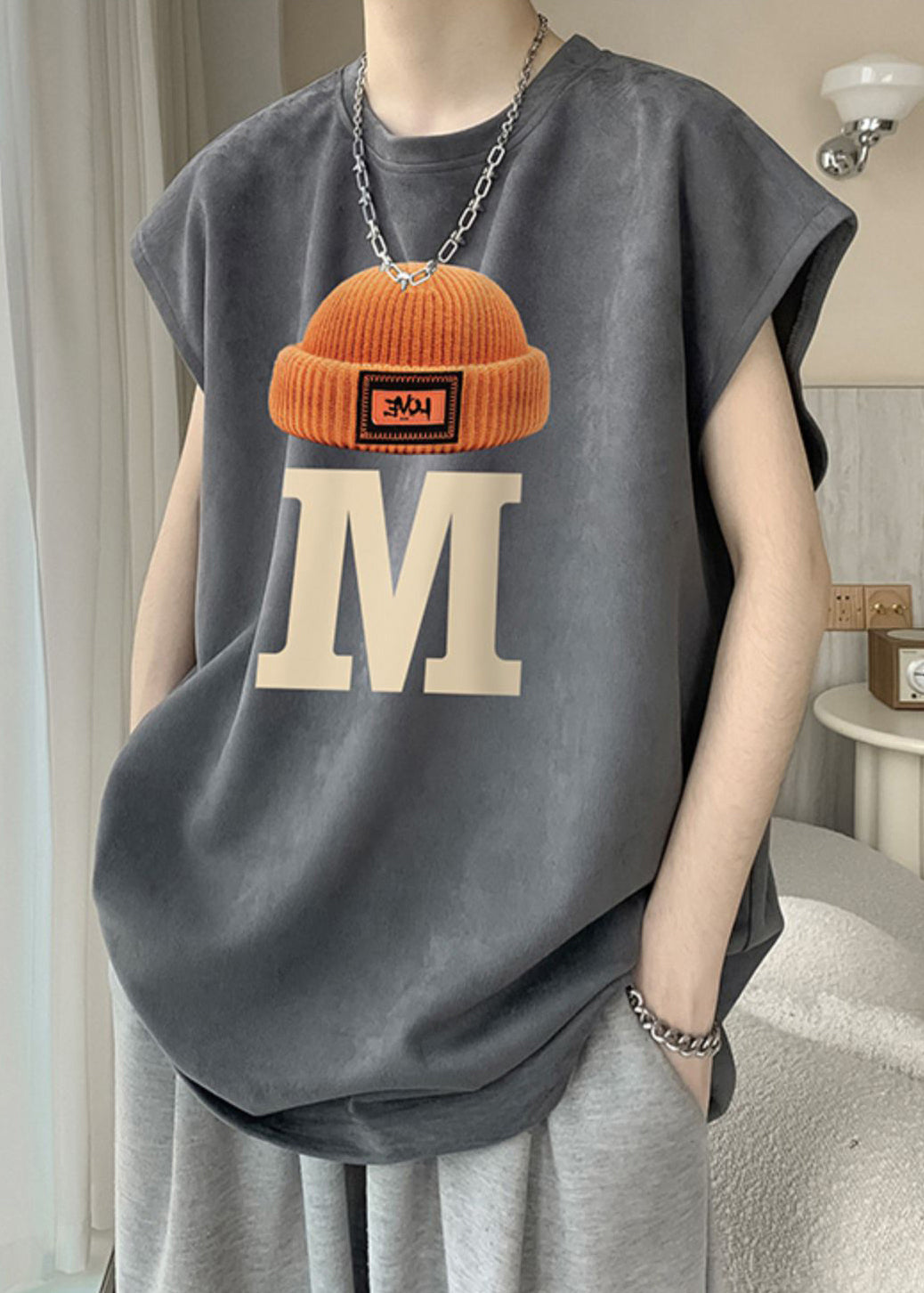 O Shirts Neck Grey Summer Cotton T Print Mens New