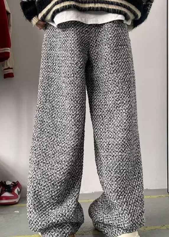 Oversized Pants Men New Woolen Spring Grey