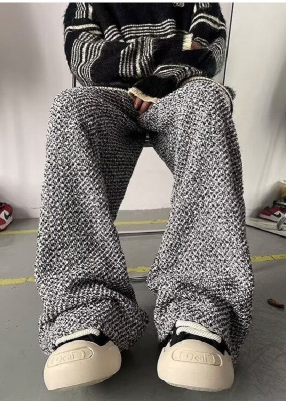 Oversized Pants Men New Woolen Spring Grey