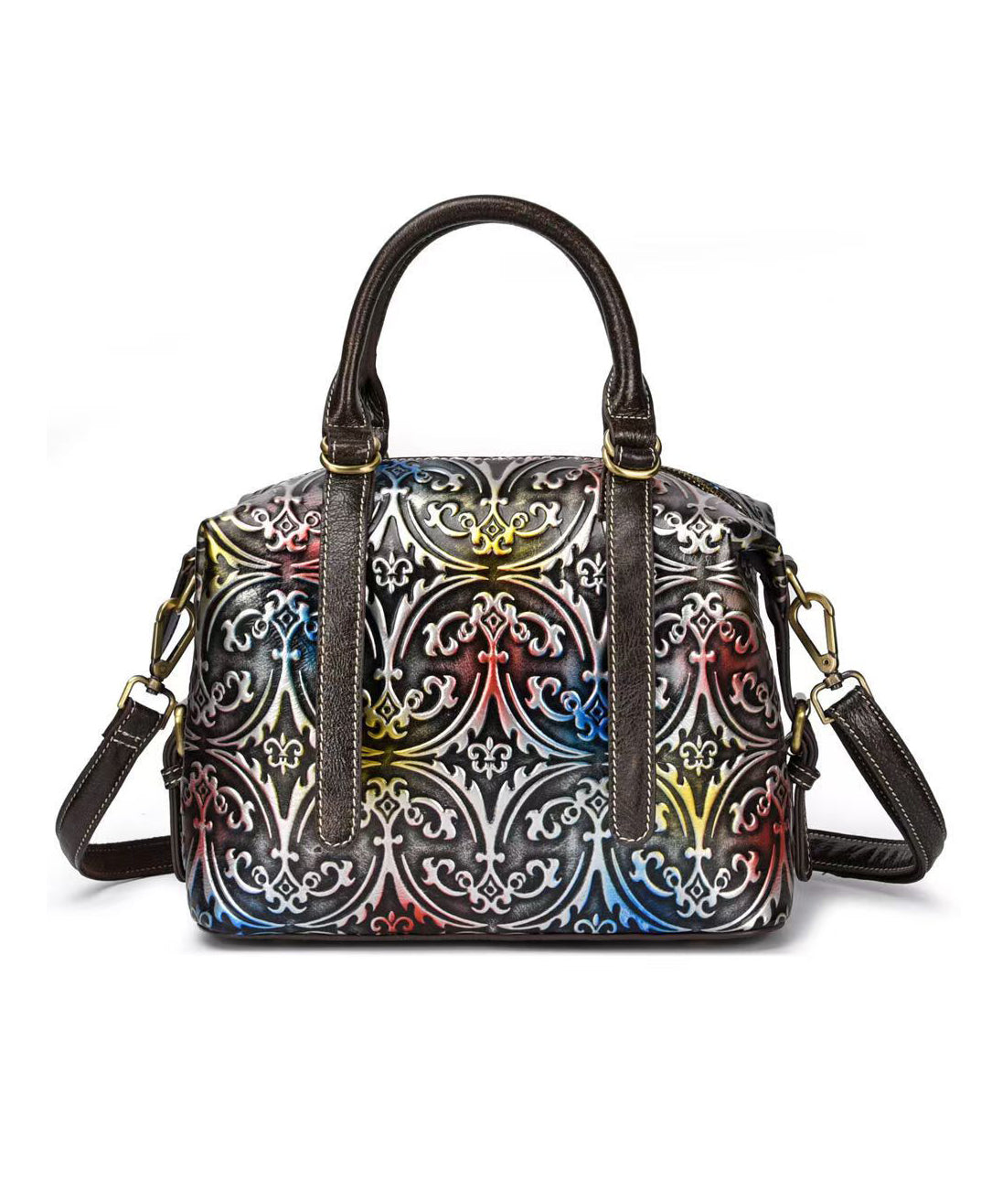 Vintage Bag Silver Crossbody Embossed Handmade New