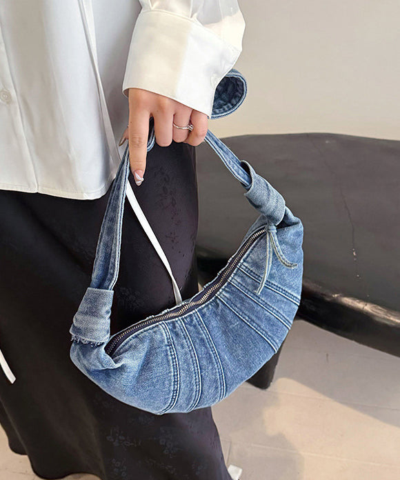 Hobo Versatile Blue Light Denim New Bag Japanese Style