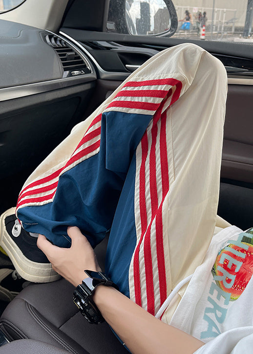 Spandex Oversized Khaki Pants Men Spring New Patchwork Apparel