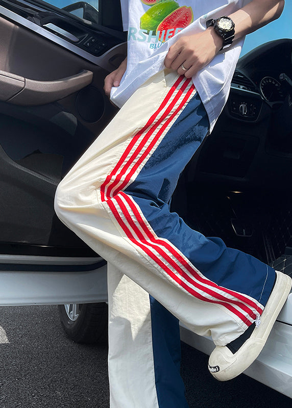 Spandex Oversized Khaki Pants Men Spring New Patchwork Apparel