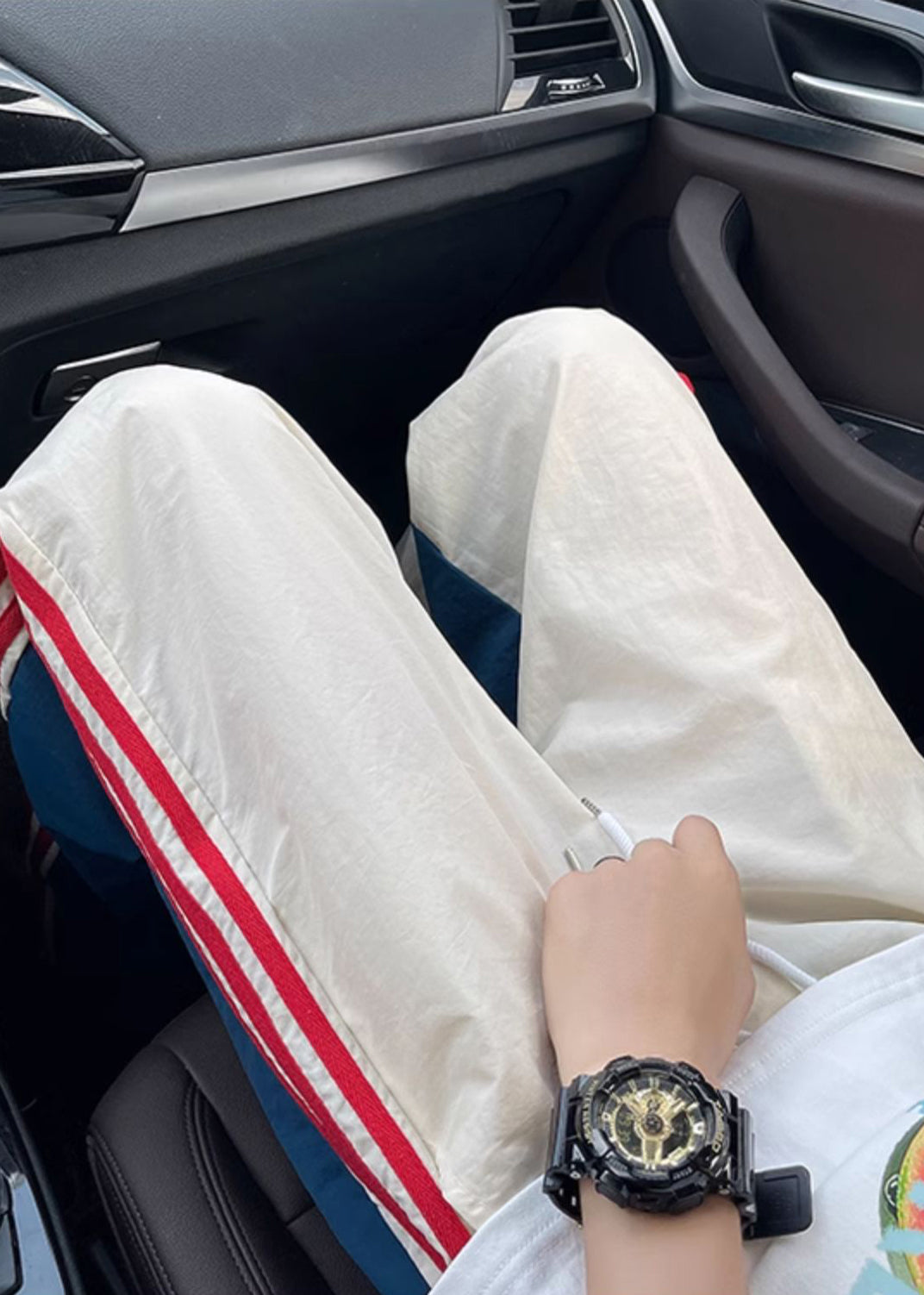 Spandex Oversized Khaki Pants Men Spring New Patchwork Apparel